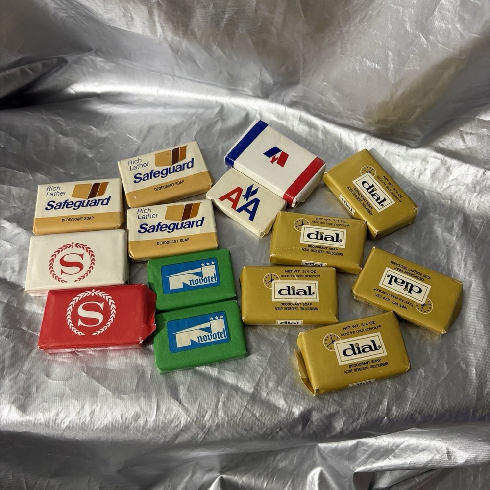 Vintage Hotel Soap Lot 14 Bars Dial AA Sheraton Safeguard